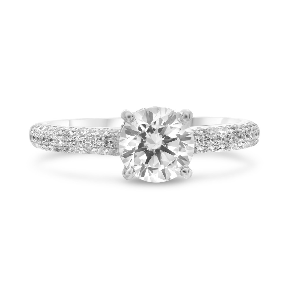 14K White Gold Diamond Semi-Mount Ring (0.25ctw)