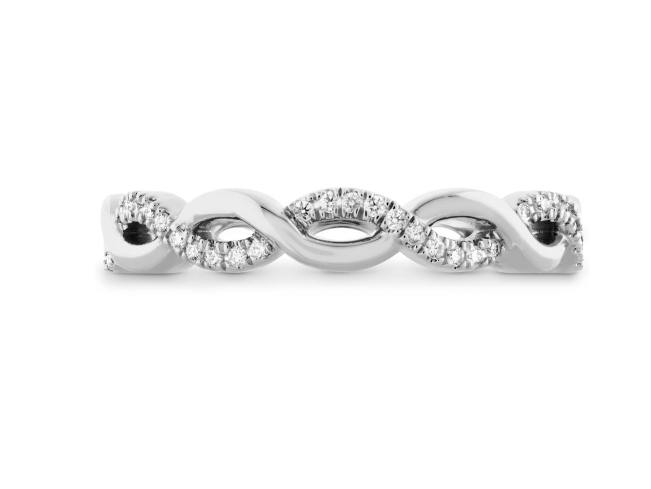 Hearts on Fire Destiny Lace Twist Diamond Anniversary Band in 18K White Gold