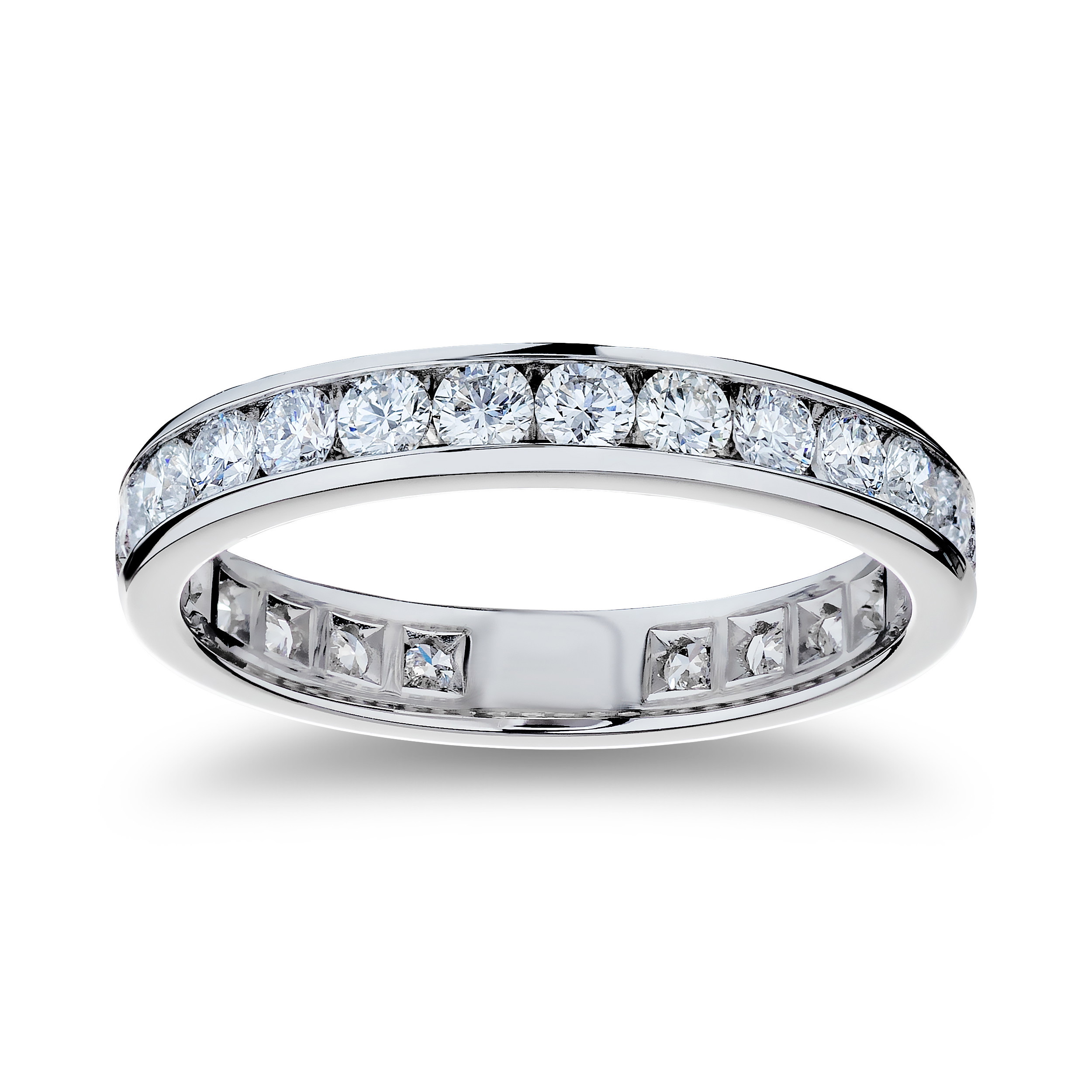 Platinum Diamond Channel Eternity Anniversary Band (1.49ctw)