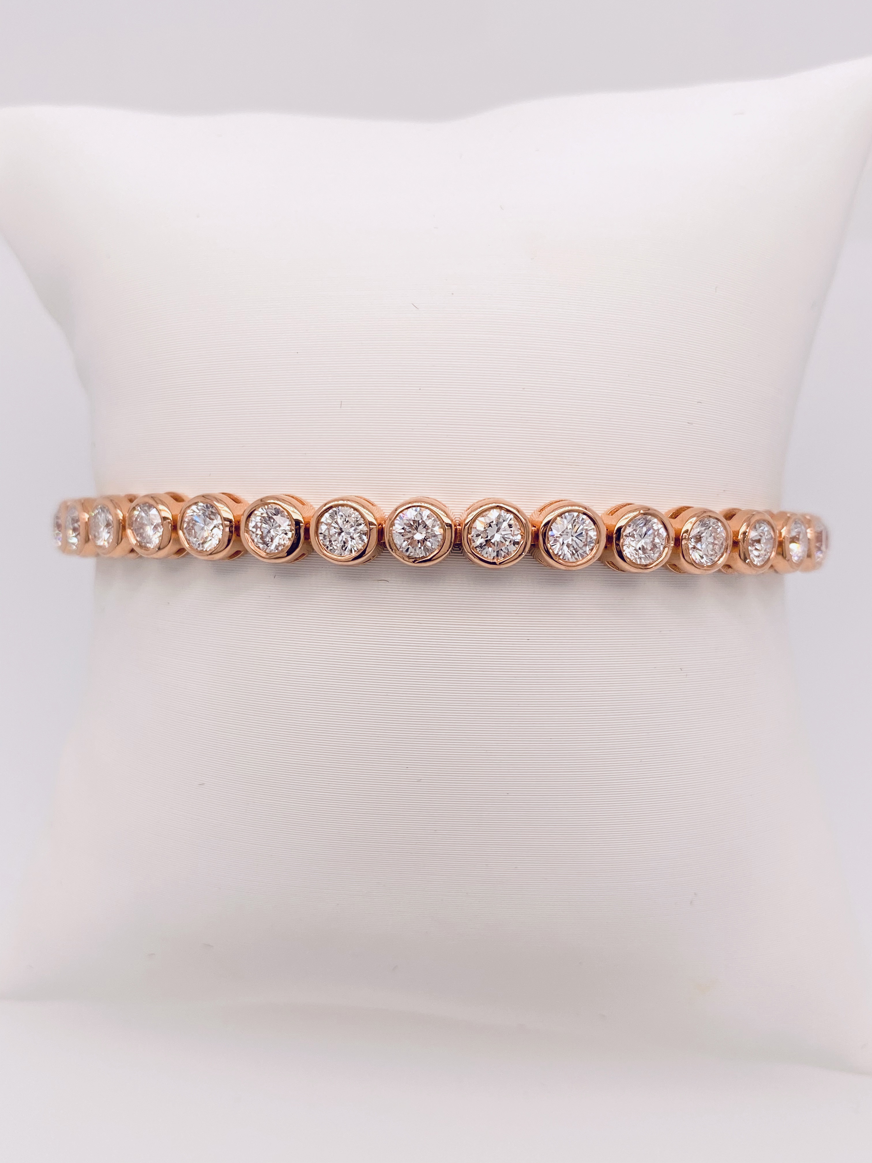 14K Rose Gold Diamond Line Bracelet (5.00ctw)