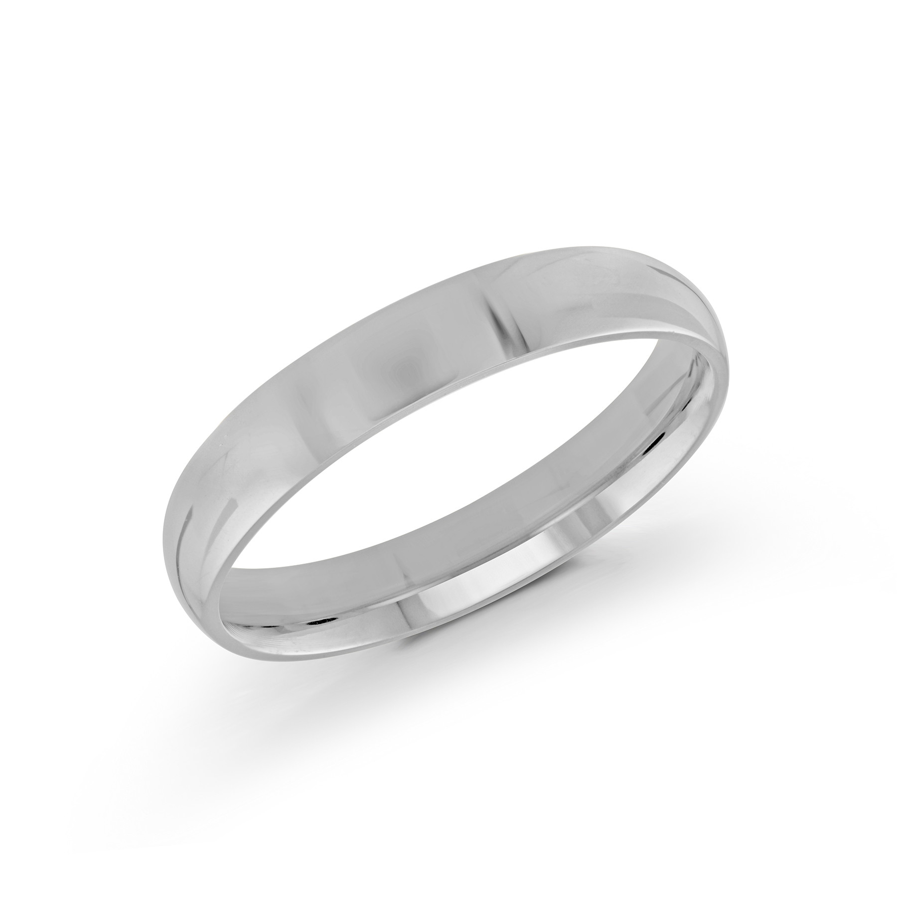 14K White Gold 4mm Comfort Fit Band - Size 5
